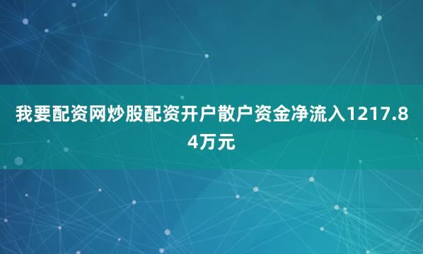 我要配资网炒股配资开户散户资金净流入1217.84万元